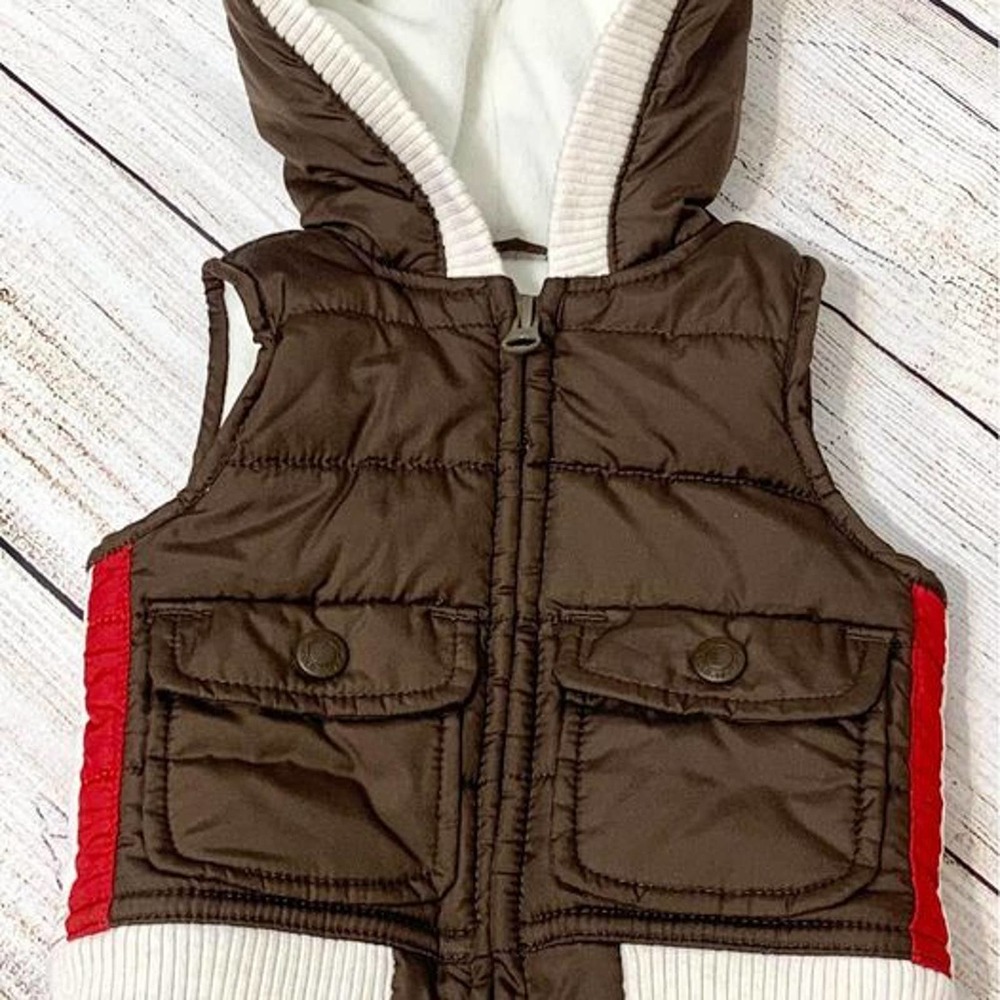 Old Navy Infants 3-6 mos bubble vest with hood.  Perfect for fall!
